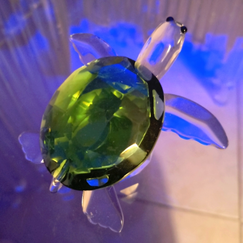 Crystal Turtle ,clear& green
